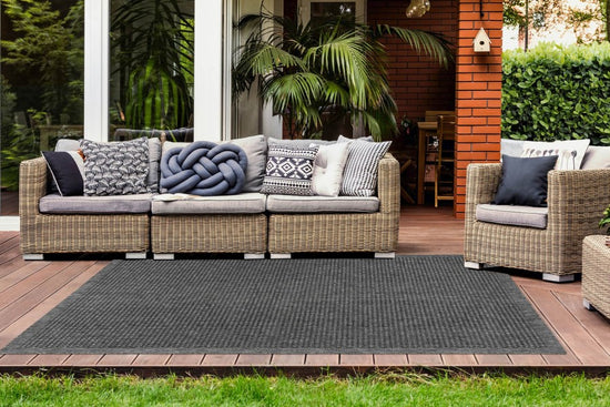 dark outdoor rug
