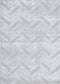 Atlanta Chevron Silver Shag Rug, full view