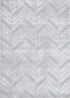 Atlanta Chevron Silver Shag Rug, full view