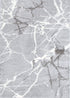Atlanta Abstract Silver Shag Rug, full view