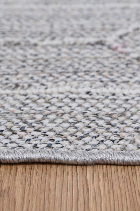 Vanuatu Totori Ash Geometric Flatweave Outdoor Rug - Adore Rugs & Flooring