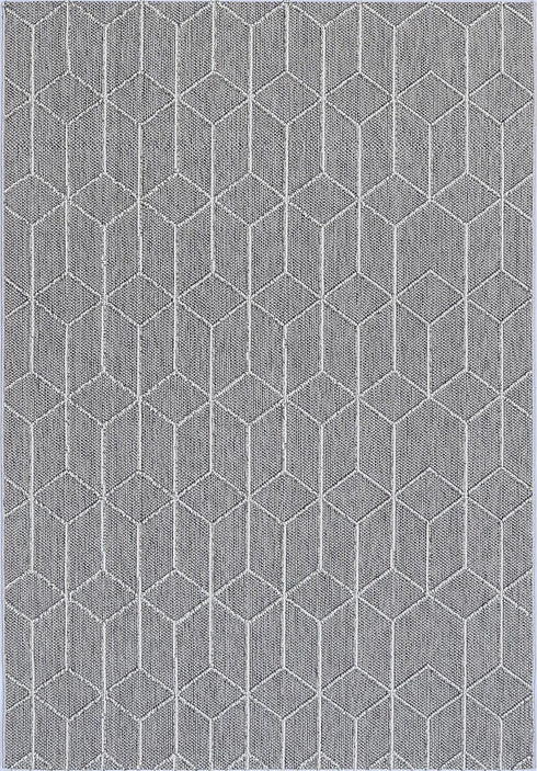 Vanuatu Sikua Grey Geometric Flatweave Outdoor Rug - Adore Rugs & Flooring