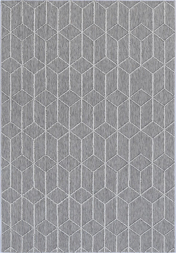 Vanuatu Sikua Grey Geometric Flatweave Outdoor Rug - Adore Rugs & Flooring