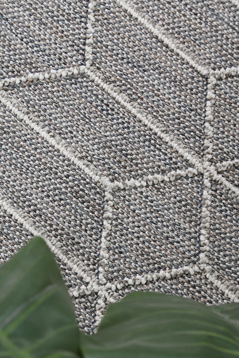 Vanuatu Sikua Grey Geometric Flatweave Outdoor Rug - Adore Rugs & Flooring