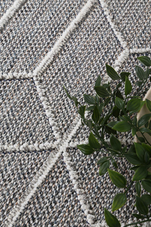 Vanuatu Sikua Grey Geometric Flatweave Outdoor Rug - Adore Rugs & Flooring