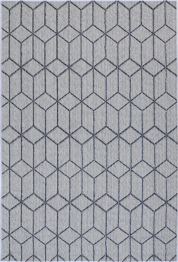 Vanuatu Greenslade Charcoal Geometric Flatweave Outdoor Rug - Adore Rugs & Flooring
