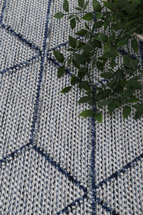 Vanuatu Greenslade Charcoal Geometric Flatweave Outdoor Rug - Adore Rugs & Flooring