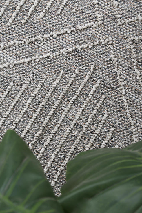 Vanuatu Vouza Grey Geometric Flatweave Outdoor Rug - Adore Rugs & Flooring