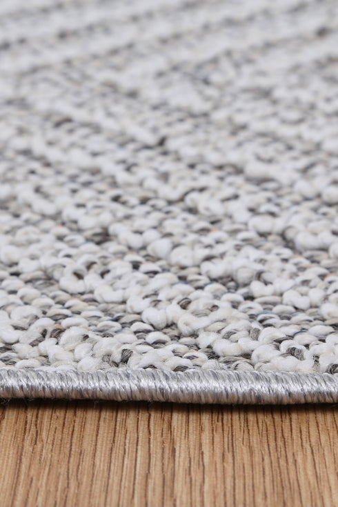 Vanuatu Kini Grey Geometric Flatweave Outdoor Rug - Adore Rugs & Flooring