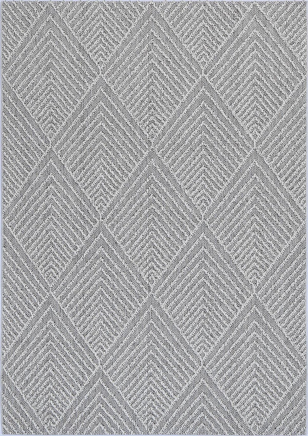 Vanuatu Menapi Ash Geometric Flatweave Outdoor Rug - Adore Rugs & Flooring