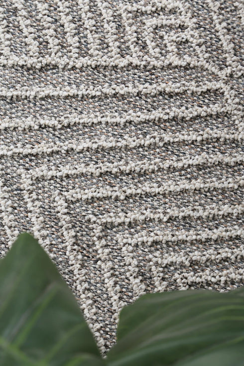 Vanuatu Menapi Ash Geometric Flatweave Outdoor Rug - Adore Rugs & Flooring