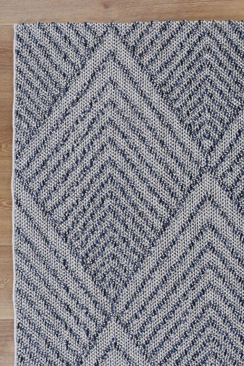 Vanuatu Naka Charcoal Geometric Flatweave Outdoor Rug - Adore Rugs & Flooring