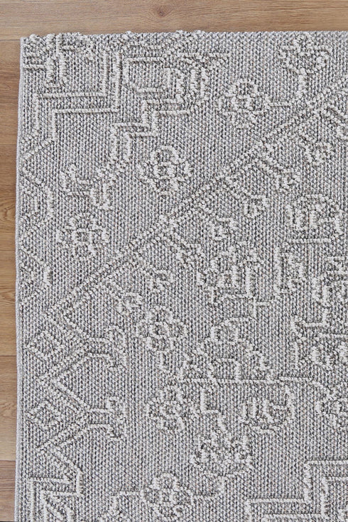 Vanuatu Nori Grey Tribal Flatweave Outdoor Rug - Adore Rugs & Flooring