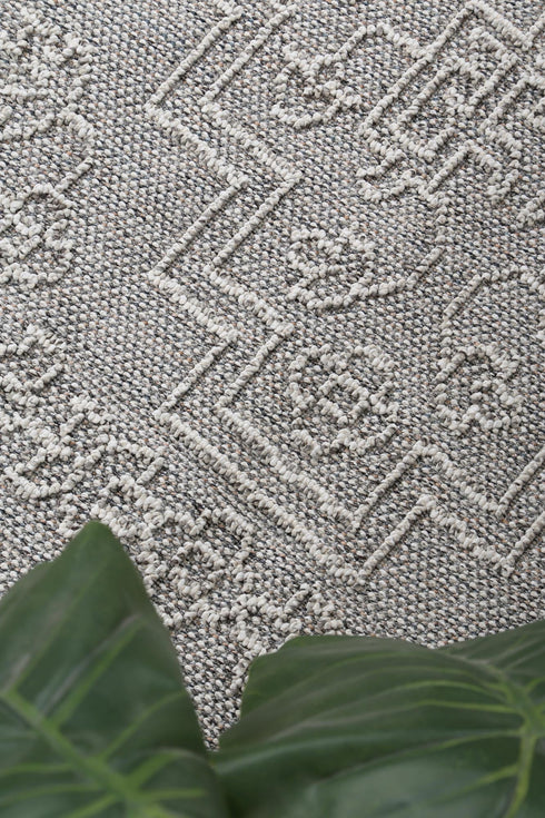 Vanuatu Nori Grey Tribal Flatweave Outdoor Rug - Adore Rugs & Flooring