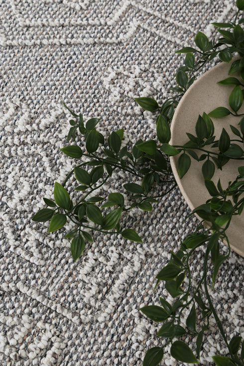 Vanuatu Nori Grey Tribal Flatweave Outdoor Rug - Adore Rugs & Flooring