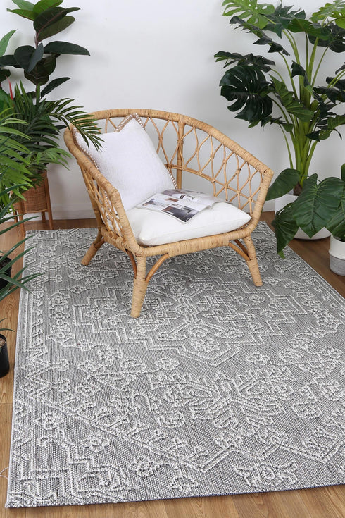 Vanuatu Bule Ash Tribal Flatweave Outdoor Rug - Adore Rugs & Flooring