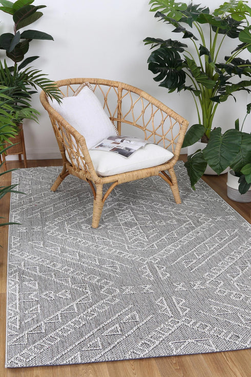 Vanuatu Kaua Ash Tribal Flatweave Outdoor Rug - Adore Rugs & Flooring