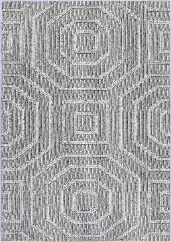 Vanuatu Suri Ash Geometric Flatweave Outdoor Rug - Adore Rugs & Flooring