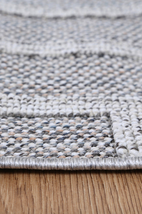 Vanuatu Suri Ash Geometric Flatweave Outdoor Rug - Adore Rugs & Flooring