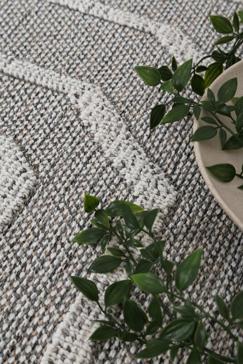 Vanuatu Suri Ash Geometric Flatweave Outdoor Rug - Adore Rugs & Flooring