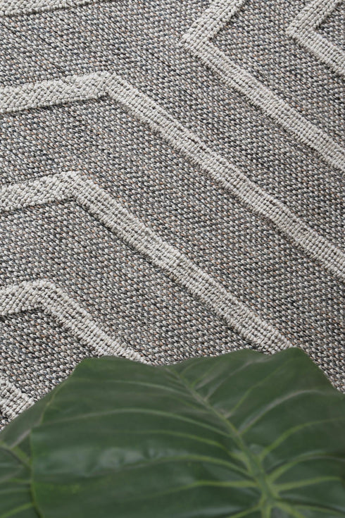 Vanuatu Devesi Grey Geometric Flatweave Outdoor Rug - Adore Rugs & Flooring