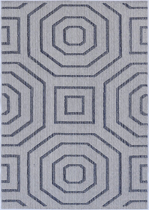 Vanuatu Hale Charcoal Geometric Flatweave Outdoor Rug - Adore Rugs & Flooring