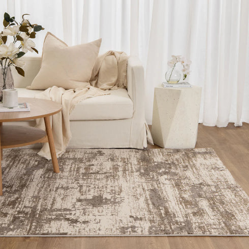 IN STORE ONLY - Whisper 06 - High Quality Abstract Brown Beige Rug