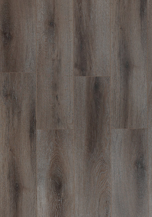 Swish Aqua Oak Nashville swatch - rustic mid-brown oak decor with knot detail in 12.3mm laminate flooring