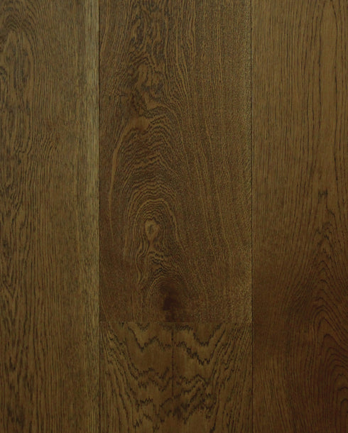 Swish Oak Wideboard Elegant Walnut Oak engineered oak flooring swatch showing deep chocolate brown boards with warm red-amber highlights