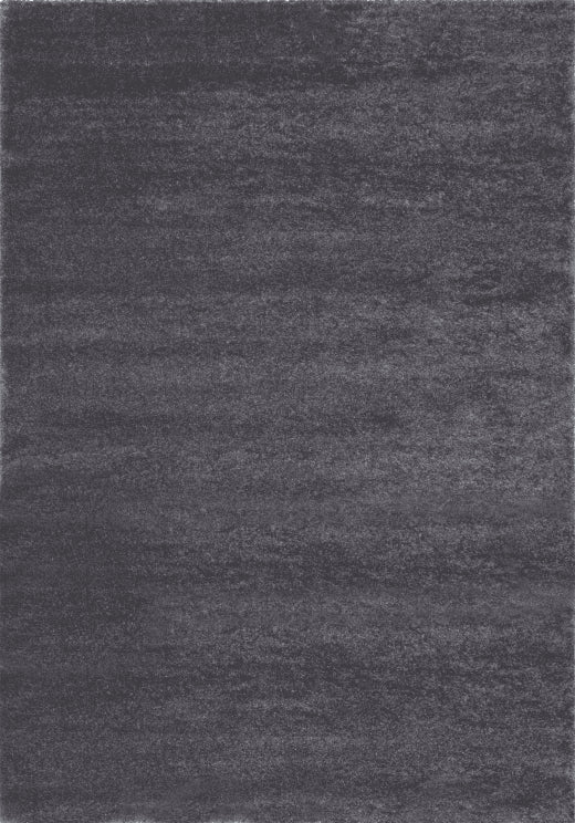 Softtouch 700 Soft Thick Plain Grey Rug, full view