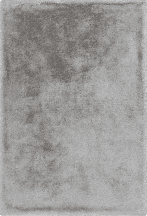 Heaven 800 Silver Grey Super Soft Fluffy Rug, full view
