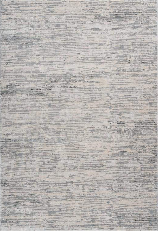 Aleyna 610 Silver-beige grey abstract rug, full view
