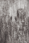 Cocoon 987 Taupe Rustic Abstract Rug, full view