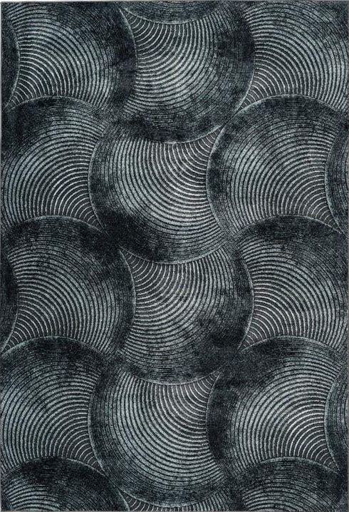 Greta 802 Rug with Wave Pattern, full view