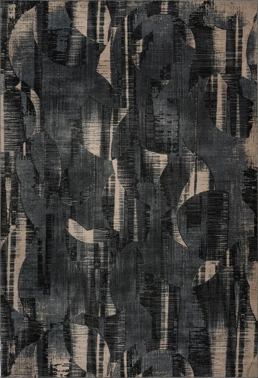 Greta 808 Pet Rug with Curved Pattern, full view