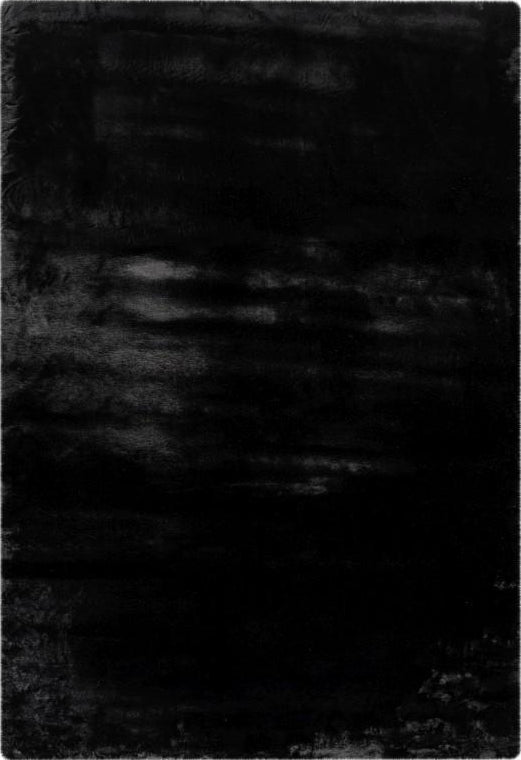 Heaven 800 Black super soft Fluffy Rug, full view