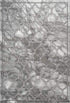 Marmaris 401 Silver Grey Trellis Rug with Moroccan Pattern, full view