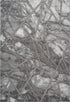 Marmaris 402 Silver Grey Rug with Geometric Pattern, full view