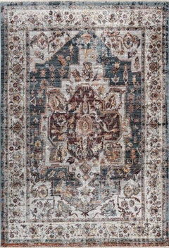 Medellin 405 Multi Coloured Rug With Faded Traditional Design