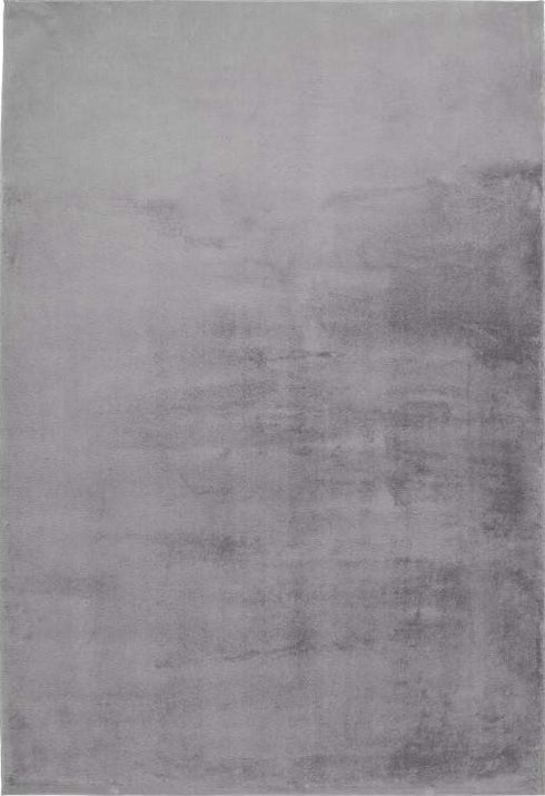 Paradise 400 Silver Super Soft Fluffy Rug, full view