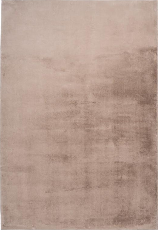 Paradise 400 Taupe Super Soft Fluffy Rug, full view