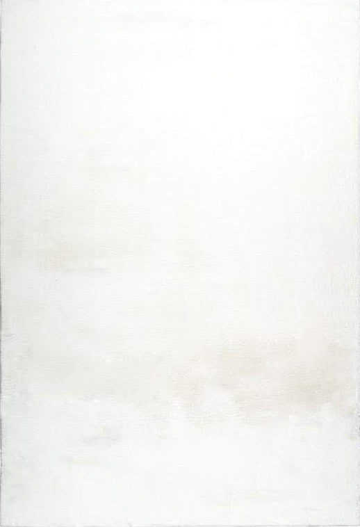 Paradise 400 white super soft fluffy rug, full view