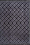 Peri 140 Graphite Soft Machine Washable Rug with Trellis Pattern, full view