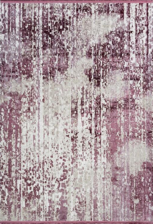 Pierre Cardin Elysee 903 Lilac Textured Modern Rug, full view