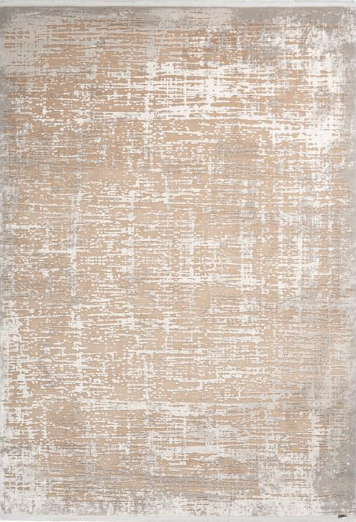 Pierre Cardin Opera 502 Beige Silver High Quality Rug with Abstract Design, full view