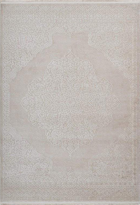 Pierre Cardin Triomphe 500 Beige Rug with Centre Medallion, full view
