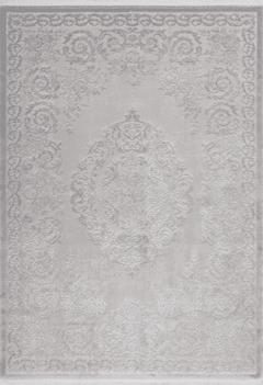 Pierre Cardin - Vendome 700 Luxury Acrylic Silver Rug with Centre Medallion