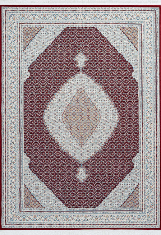 Royal 903 High Quality Traditional Red Rug with Centre Medallion, full view