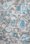 Sensation 505 Thick Modern Blue Rug with Abstract Geometric Design, full view