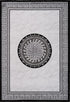 Aura 776 Modern Silver Grey Rug with Border and Centre Medallion, full view